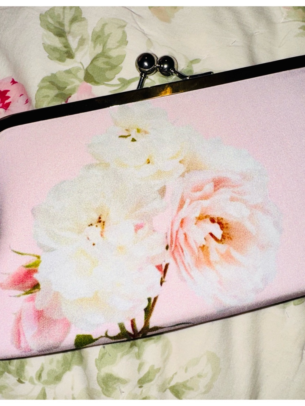 Pink Roses Clutch Crossbody - Picture 6 of 12